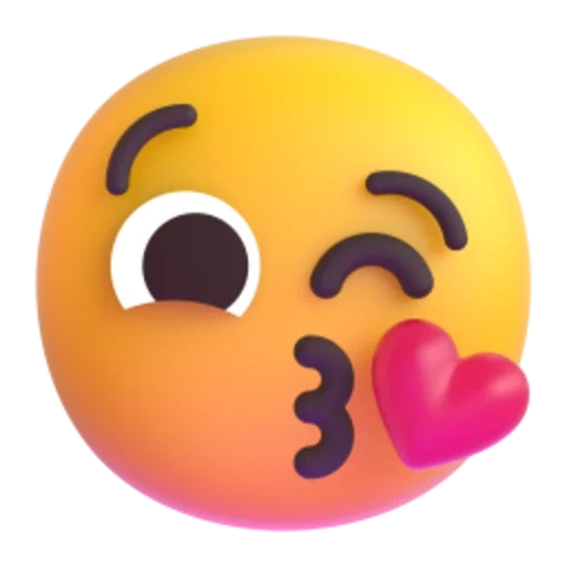 emoji, emoji, cara emoji, beso emoji, sonreír beso con señales