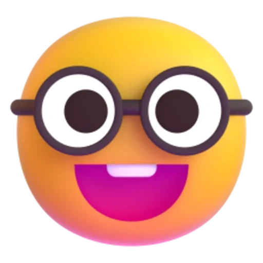 emoji, emoji, wajah emoji, smiley dengan kacamata, emoji tersenyum