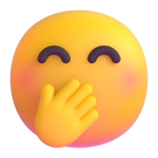 emoji, emoji lächeln, emoji smileik, zwinkern emoji, smiley bedeckt den mund