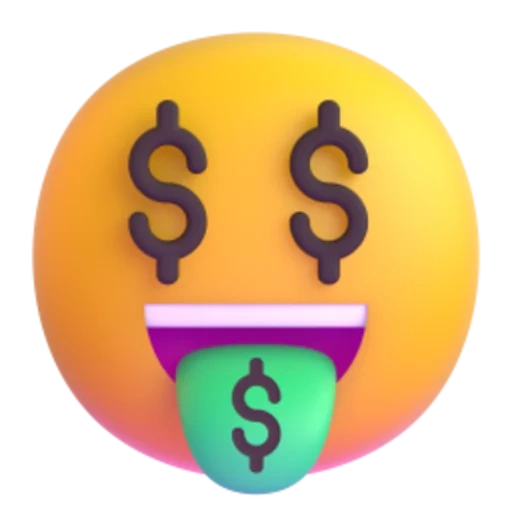 dinero emoji, dólar sonriente, dinero sonriente, money smiley android, smiley en dólares de ojos