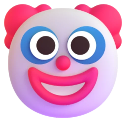 payaso, payaso limpio, sonrisa de payaso, gran payaso, emoji de payaso de máscara