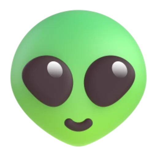 emoji, emoji de la banque de puissance, emoji alien, l'étranger est vert, emoji alien un sens