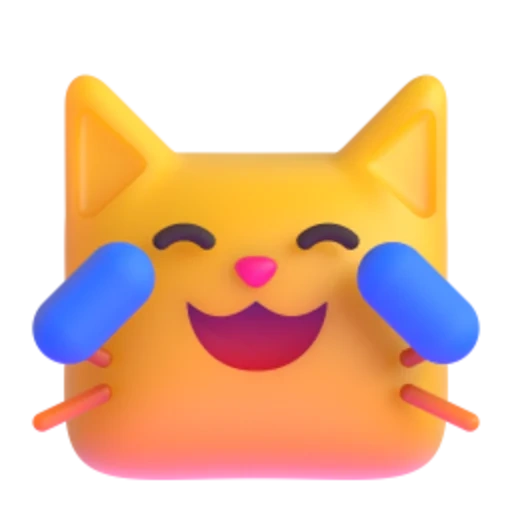 espressione di gatto, emoticon gatto, fluent emoji, emoticon robot, gatto giocattolo soft joy happy baby