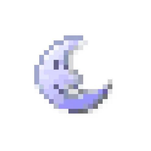 pixel art, pixel moon, pixel month, crescent pixels, pixel crescent