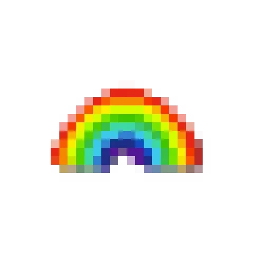 arc en ciel, arc-en-ciel, arc-en-ciel complet, pixel rainbow, pixel rainbow star