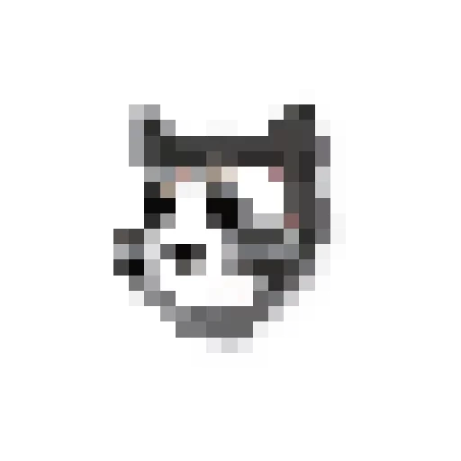 gatto, lupo pixel, wolf pixel art, logo panda pixel, mordi panda minecraft