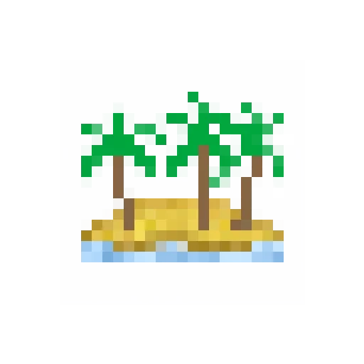 alam, kepulauan pixel, palma pixel art, seni pixel pulau palma, kepulauan pixel kecil
