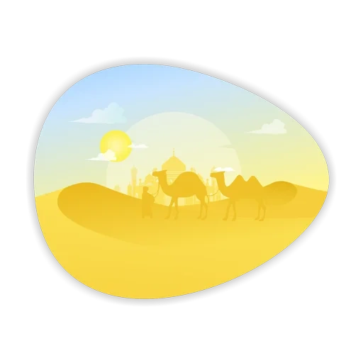 ícone da noite, o deserto do ícone, crachá do deserto, ilustrações vetoriais, gráficos de vetor de estoque