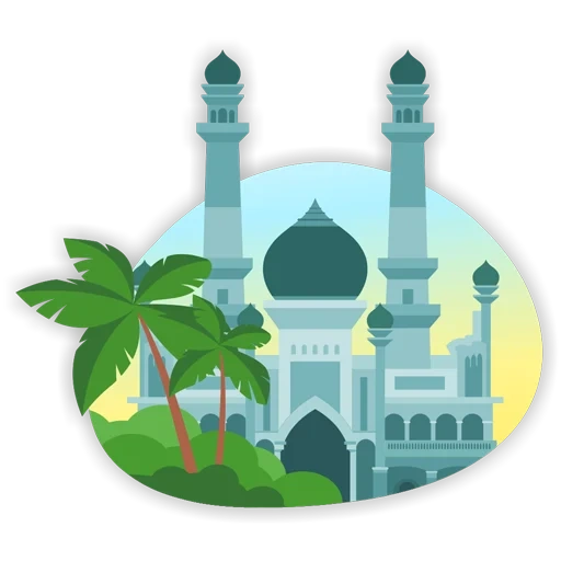 mezquita, chica, von ramadan, vector de mezquita, vector de ramadán