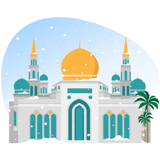 pacote, vetor de mesquita, clipart da mesquita