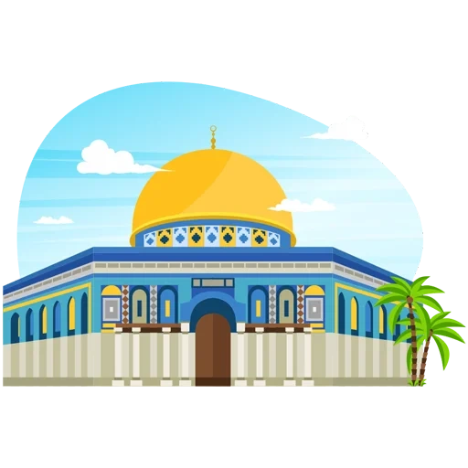 masjid, аль акса мечеть, мечеть аль-акса вектор, мечеть купол скалы иерусалиме рисунок