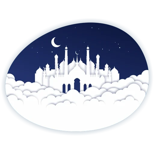 masjid von, ramadhan dxf, bintang masjid awan, bulan sabit dengan masjid ukiran