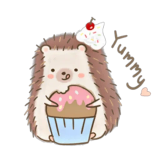 sketch hedgehog, hedgehog di kawai, modello di muffin di hedgehog, modello di riccio carino, nishikawa namiya hedgehog