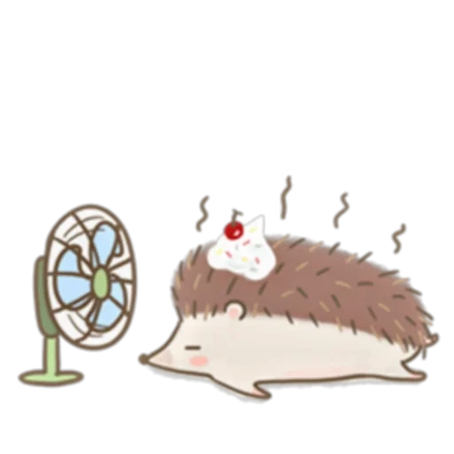 hedgehog, hedgehog puffing, hedgehog srisovka, little hedgehog, hedgehog illustration
