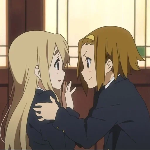 keown, animation, large anime, cartoon character, anime k-on hug