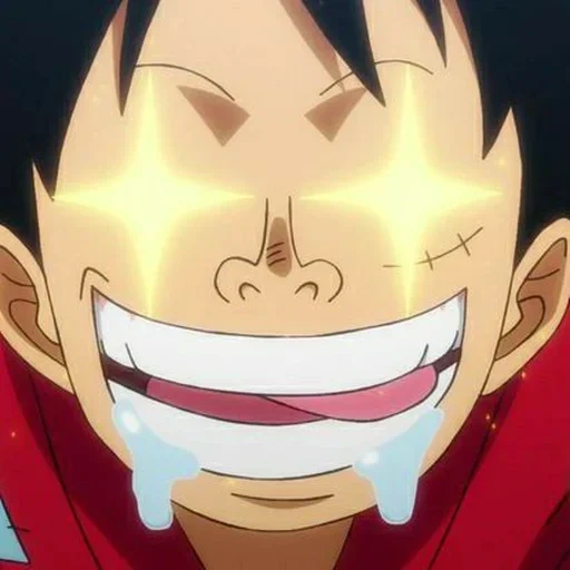 luffy, anime, tersenyum luffy, karakter anime, van pis luffy tersenyum