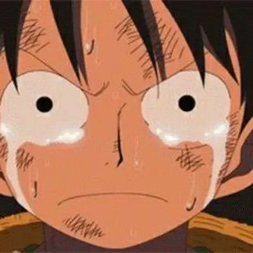 luffy, one piece, luffy mr 2, luffy is a funny face, van pis luffy cries