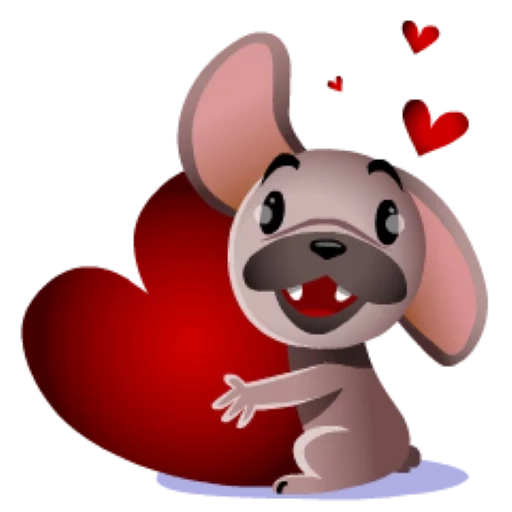 chum, mugsy, love, kiss, mugsy facebook stickers