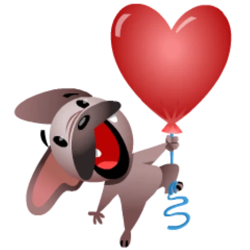 cane, di amore, biscuit ghostbot, faccina sorridente divertente, adesivi di facebook mugsy