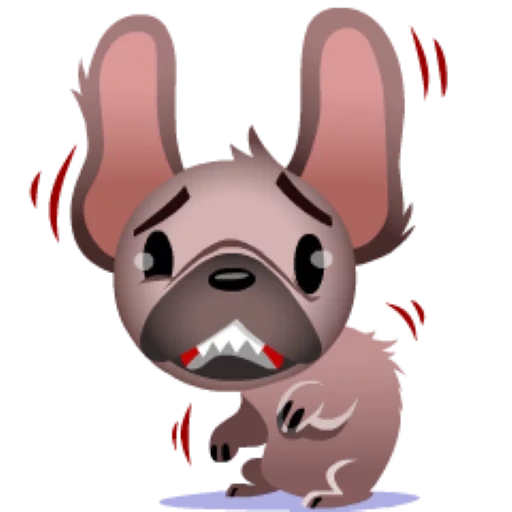 cane, emoticon bulldog, killing puppies, adesivi di facebook mugsy, emoji bulldog francese