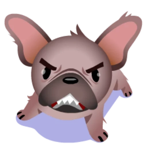 mugsy, perro, fnafhs, bulldog expresión, emoji bulldog francés