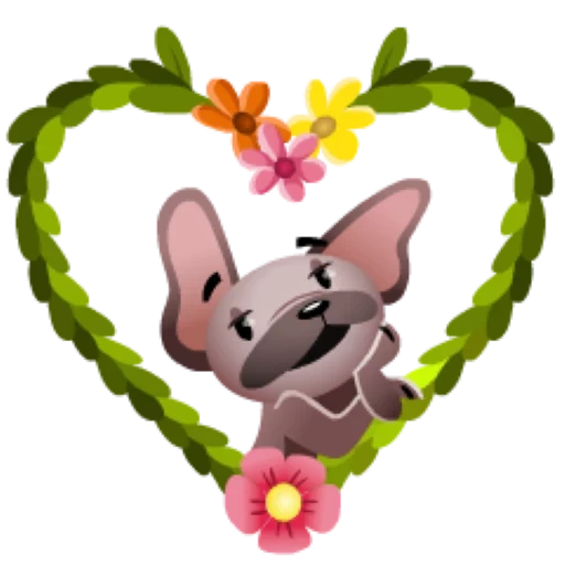 animales lindos, flores sonrientes, facebook animado, pegatinas de mugsy facebook