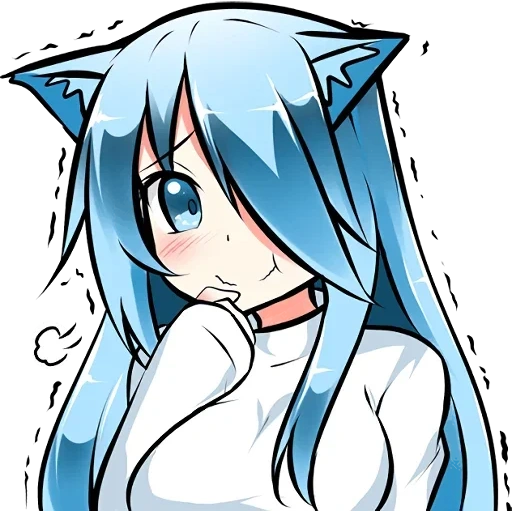 animation, internal medicine day, anime neko tan, cartoon character, muki very shy cat