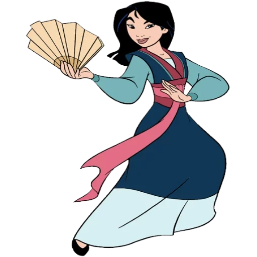 mulan, disney mulan, princesa mulan, fundo branco do ventilador de magnólia, ventilador de desenho animado mulan