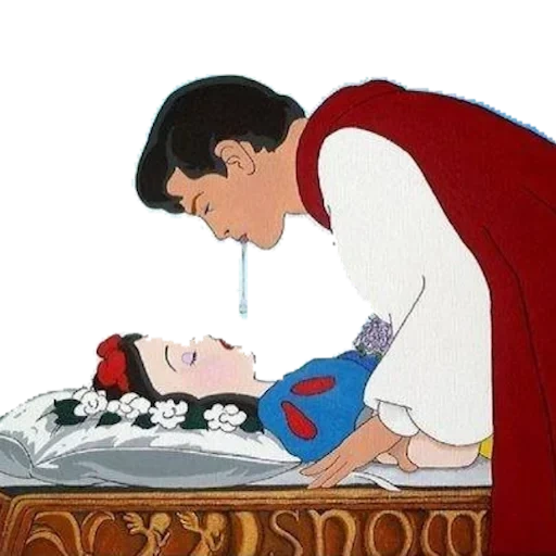 biancaneve, bella addormentata, principesse disney, bacio del principe biancaneve