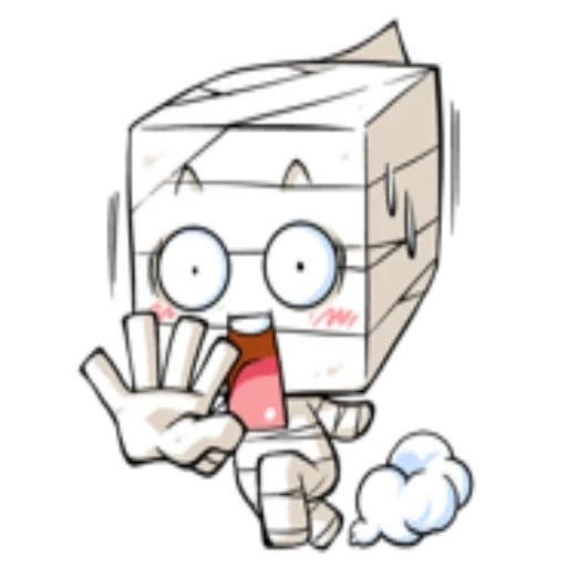 anime, pak 2021, cabeça de caixa, cubeecraft cuba companion, villaneous paperhat comics