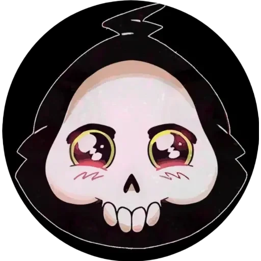 petite fille, crâne 32x32, emoticon pack anime, skull halloween, image 64x64