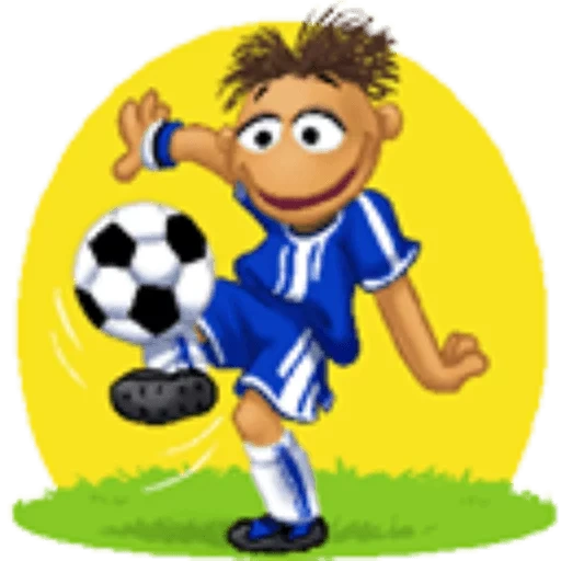 football, football for children, pola pemain sepakbola, ilustrasi sepak bola, pemain sepak bola kartun