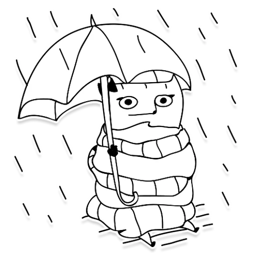 раскраска зонт, раскраска под зонтом, раскраска осень дождь, дождь раскраска детей, раскраска осенний дождь