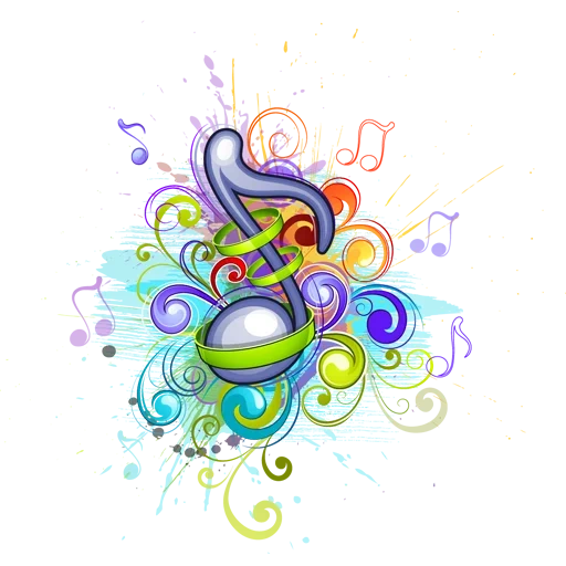 las notas son de color, antecedentes musicales, patrones musicales, notas musicales de graffiti, adorno de color musical