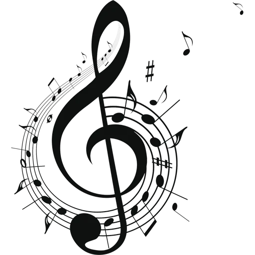 clave de sol, nota musical, llave musical, símbolos musicales, dibujo de llave de violín hermosa