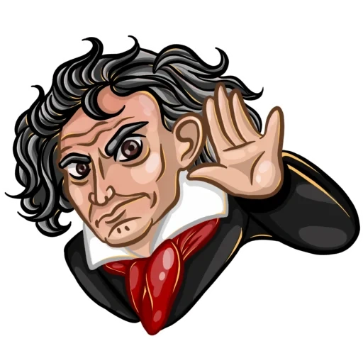 moonlight, caricature de ludwig van beethoven