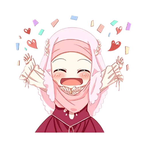 anime, hijabe, young woman, anime muslim