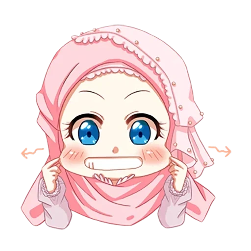 anime, young woman, hijabe, anime art, anime hijabe