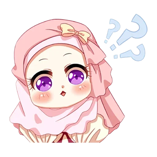 chibi, young woman, hijabe, anime hijabe, anime girls hijabe