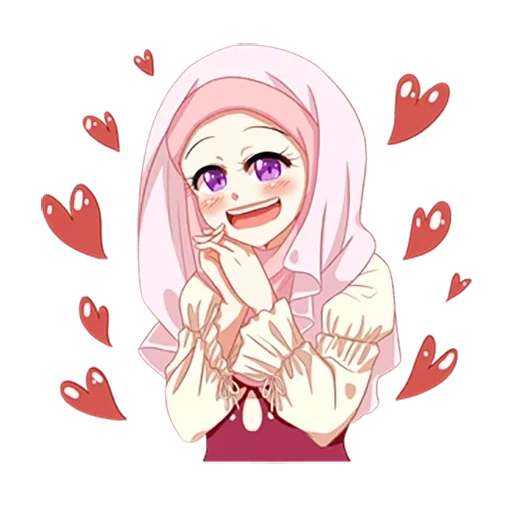 hijabe, anime hijabe, ragazza hijabe, anime musulmano, anime girls hijabe