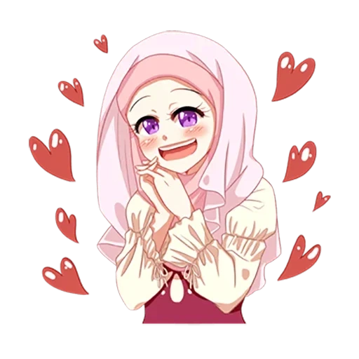 turban, anime hijab, fille à tête d'hijab, anime femme musulmane, anime fille hijab