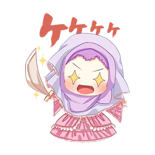 chibi, hijabe, karakter anime, gambar anime yang indah