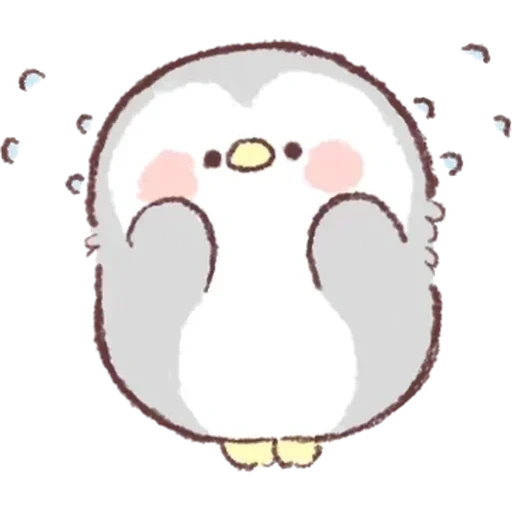 kawaii drawings, cute drawings, soft and cute chick, penguin cute drawing, dear penguin sryzovka