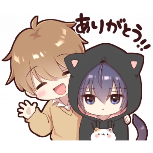 chibi kun, chibi uchiko, anime art, anime charaktere, niedliche anime-muster