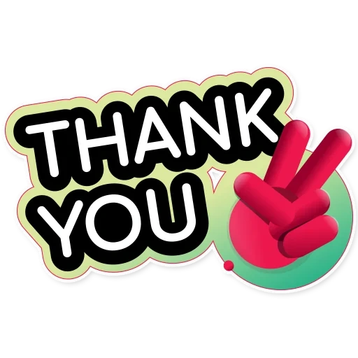 text, thank you, sign, thank you 4 4cm sticker