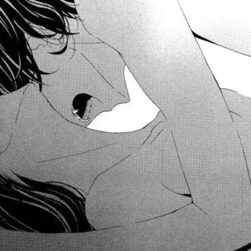 manga, manga de anime, amor manga, romance de manga, beso de anime tristeza