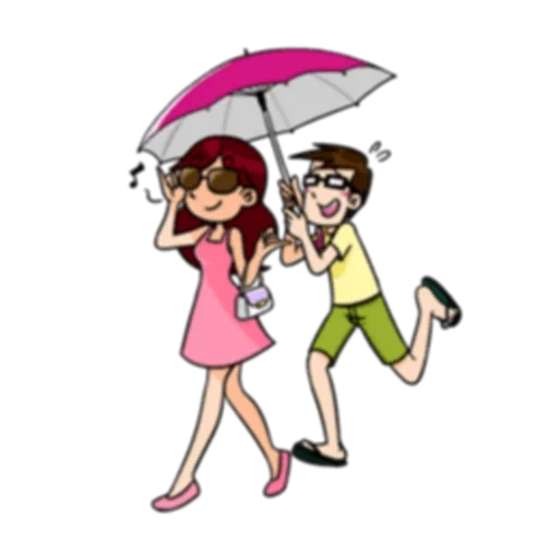 junge mit regenschirm