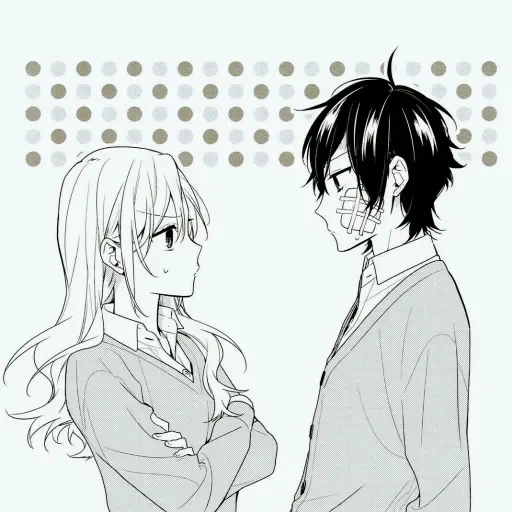 horimiya, manga of a couple, khorimiy yuri, horimium manga, anime pairs of manga