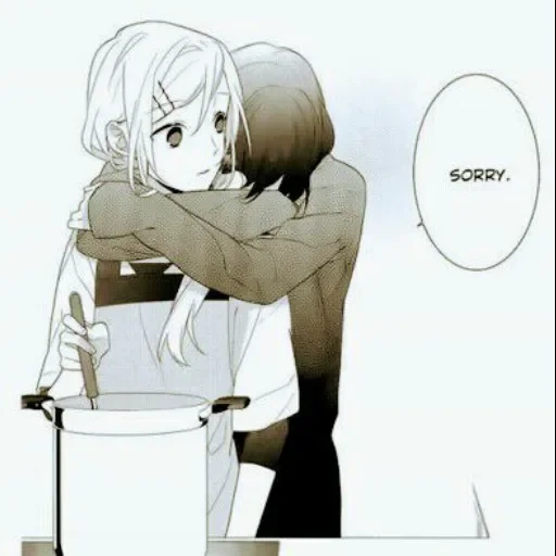 a pair of manga, manga of a couple, anime manga, horimiya manga, anime khorimiy kiss