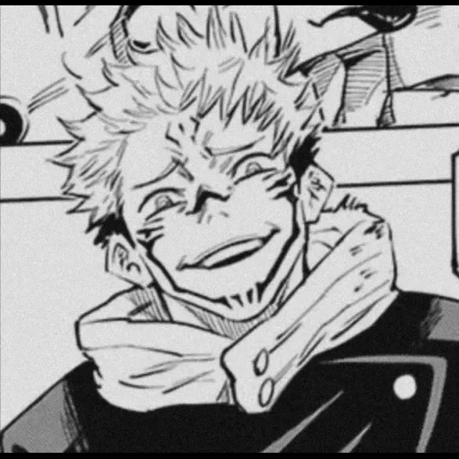 manga anime, jujutsu kaisen, personaggi manga, my hero academia manga, itadori manga sorride